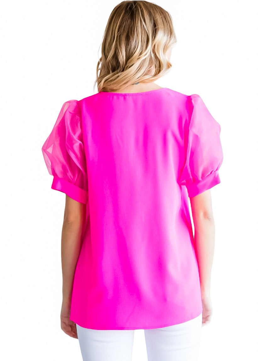 Pure Perfection Top-Hot Pink