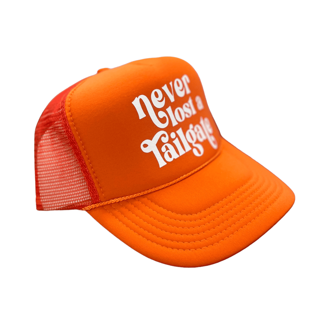 Never Lost A Tailgate Hat-Orange