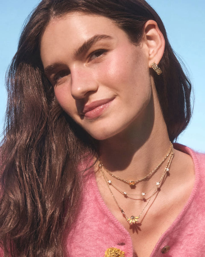 Kendra Scott Jane Strand Necklace in Pink on Gold