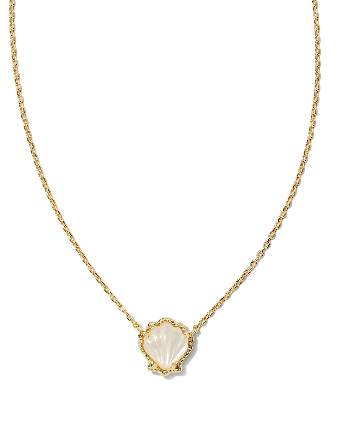 Kendra Scott Brynne Shell Pendant Necklace Ivory Mother of Pearl in Gold