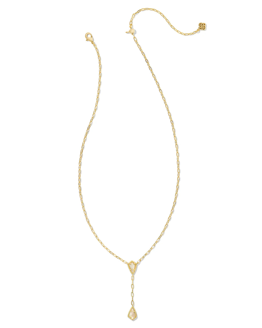 Kendra Scott Camry Y Necklace in Golden Abalone in Gold