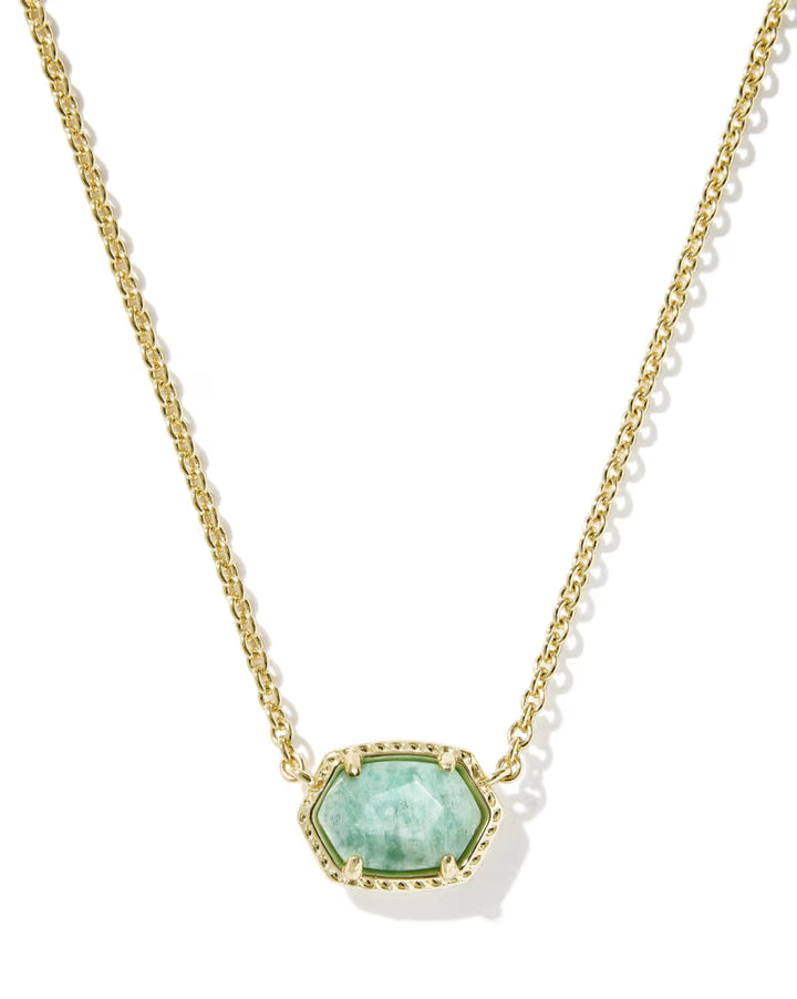 Kendra Scott Daphne Short Frame Pendant in Teal Amazonite on Gold