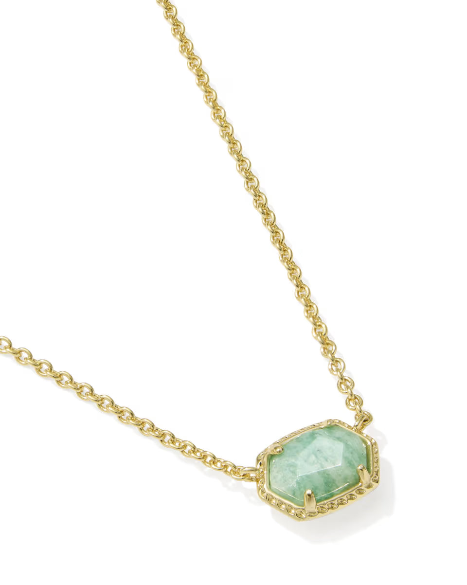 Kendra Scott Daphne Short Frame Pendant in Teal Amazonite on Gold