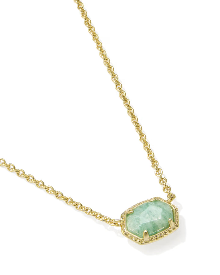 Kendra Scott Daphne Short Frame Pendant in Teal Amazonite on Gold