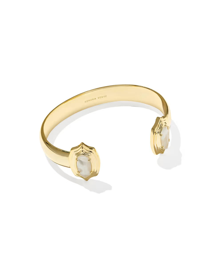 Kendra Scott Elton Step Frame Cuff Bracelet Gold Ivory MOP