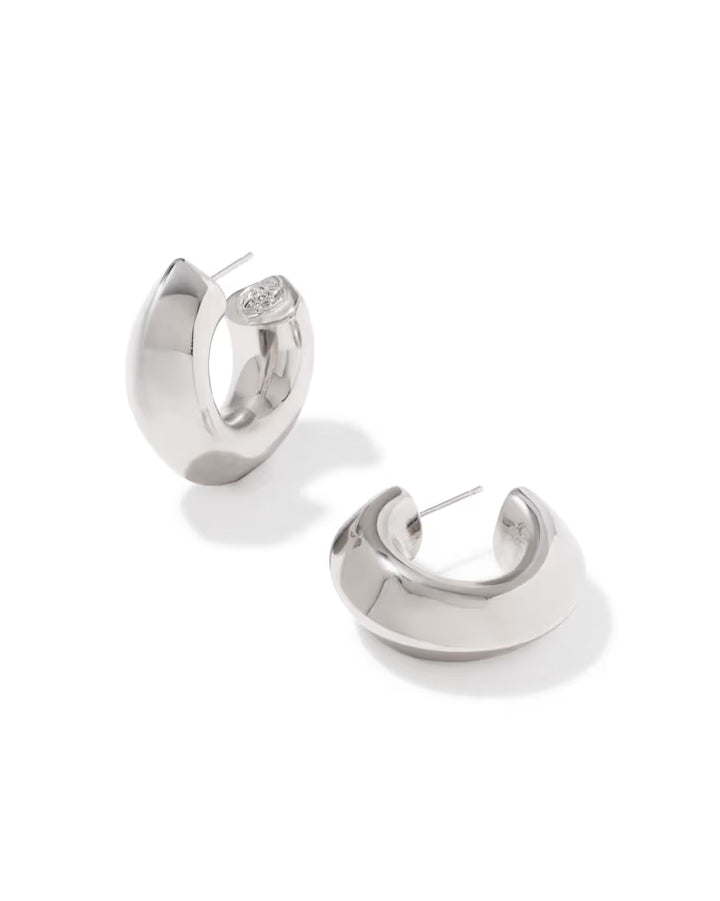 Kendra Scott Embry Hoop Earrings Silver