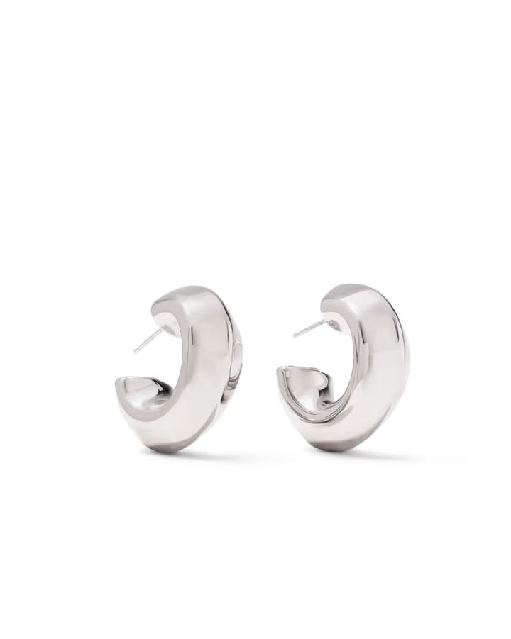 Kendra Scott Embry Hoop Earrings Silver