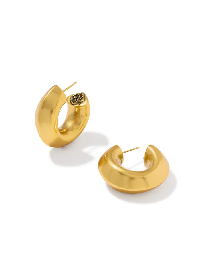 Kendra Scott Embry Hoop Earrings Vintage Gold