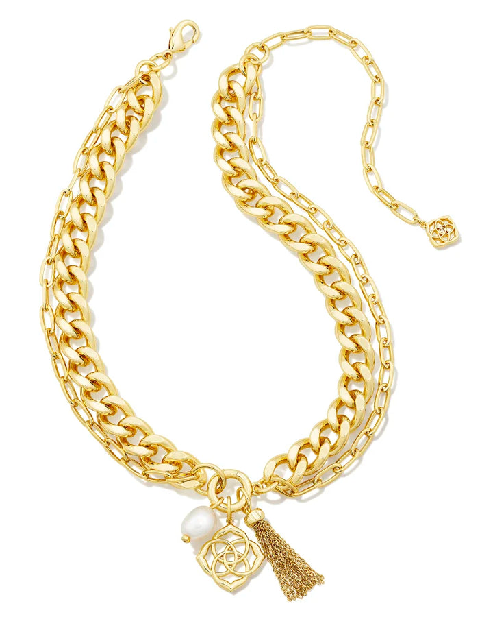 Kendra Scott Everleigh Chain Gold/White Pearl