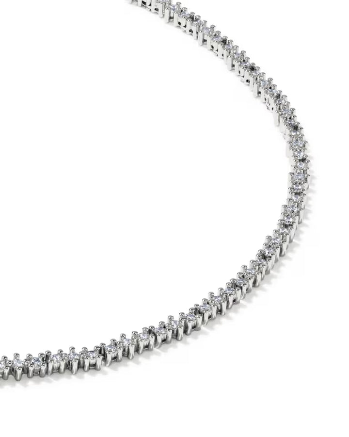 Kendra Scott Fate Tennis Necklace Gold White CZ