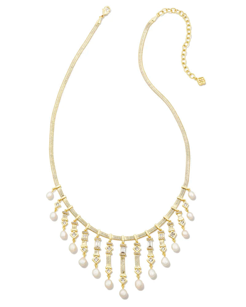 Kendra Scott Ashton Pearl Chain Necklace in Metallic | Lyst