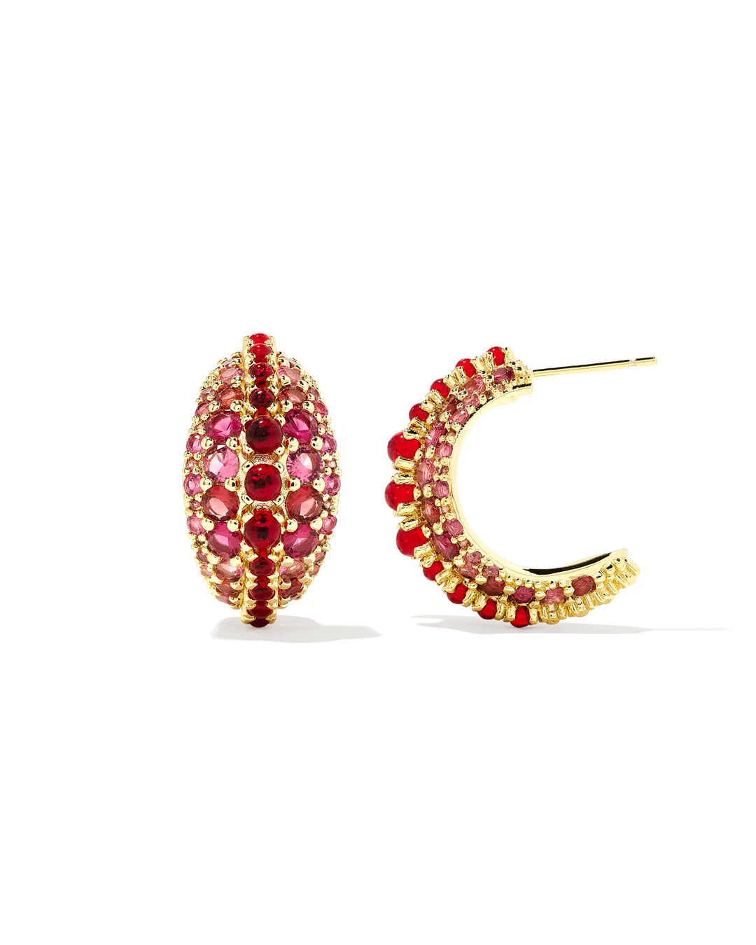 Kendra Scott Krista Hoop Red Mix on Gold