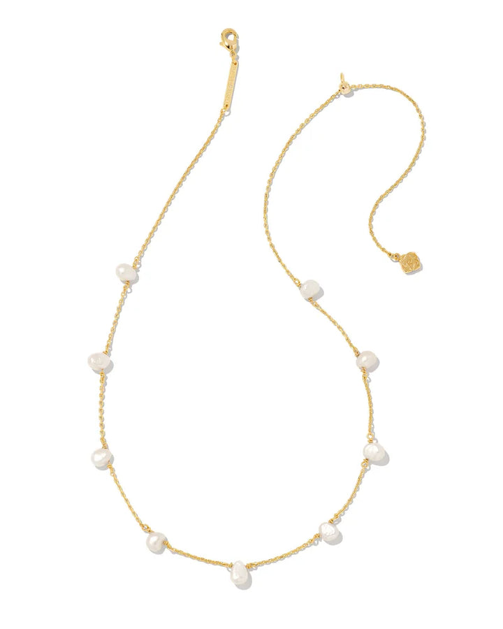 Kendra Scott Leighton Pearl Strand on Gold