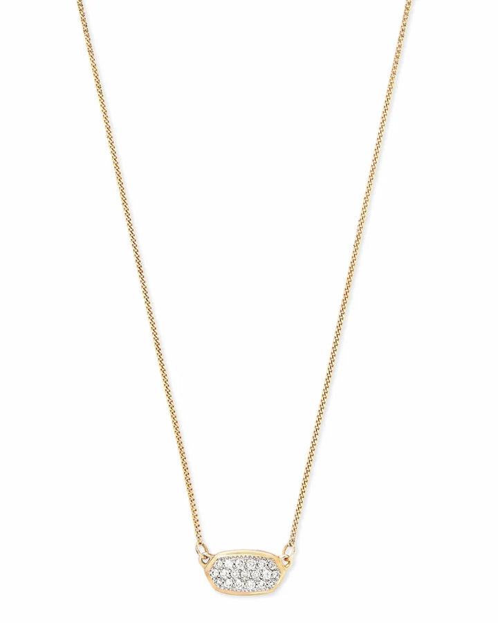 Kendra Scott Fine Jewelry-Lisa Pendant Necklace in Pave Diamond and 14k Yellow Gold