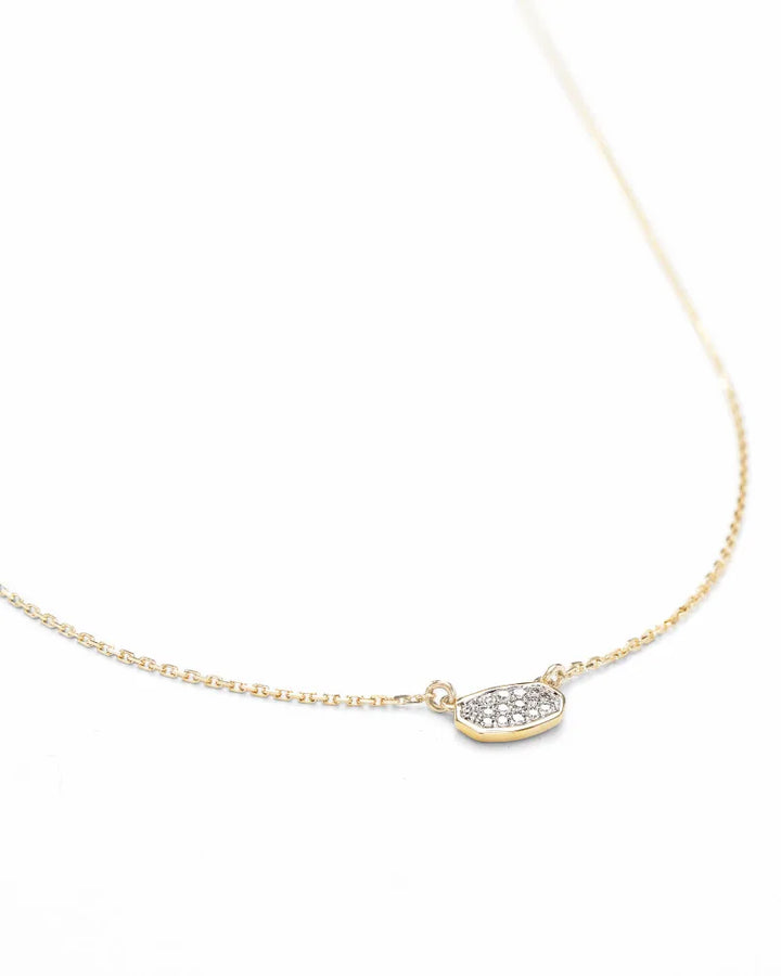Kendra Scott Fine Jewelry-Marisa Pendant Necklace in White Diamond and 14k Yellow Gold