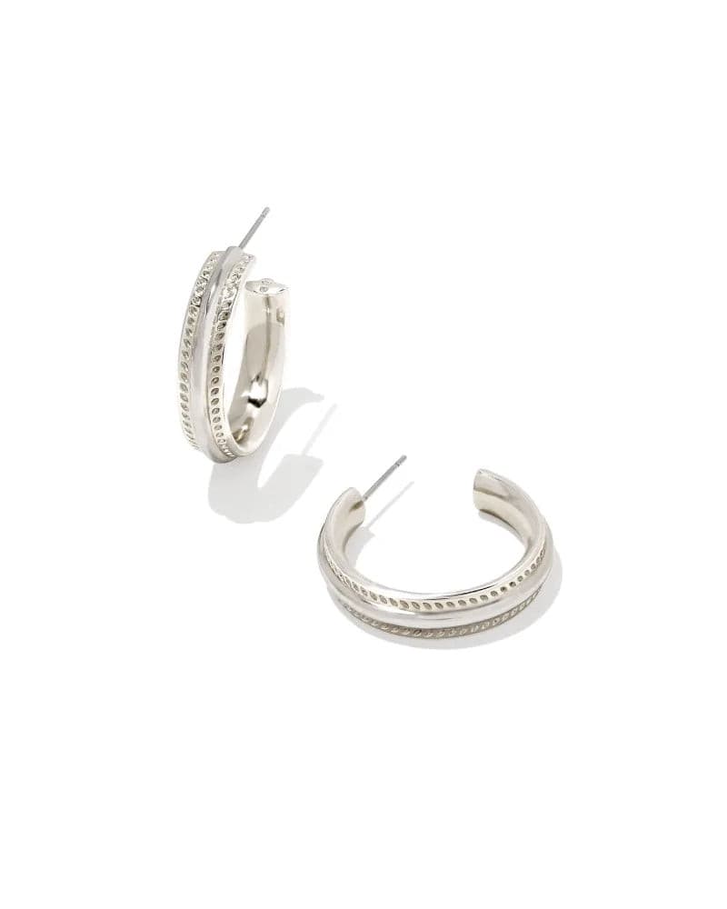 Kendra Scott-Merritt Hoop Earrings in Silver