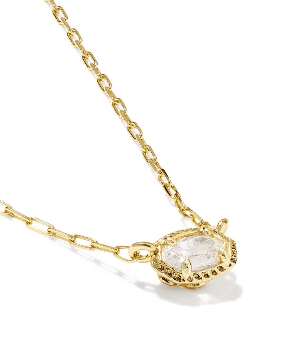 Kendra Scott Mini Elisa Luxe CZ Pendant in Gold
