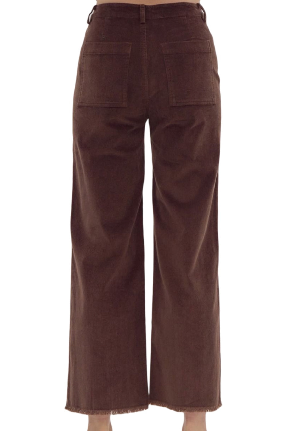 Fall Wishes Corduroy High Waist Wide Leg Pant in Coffee