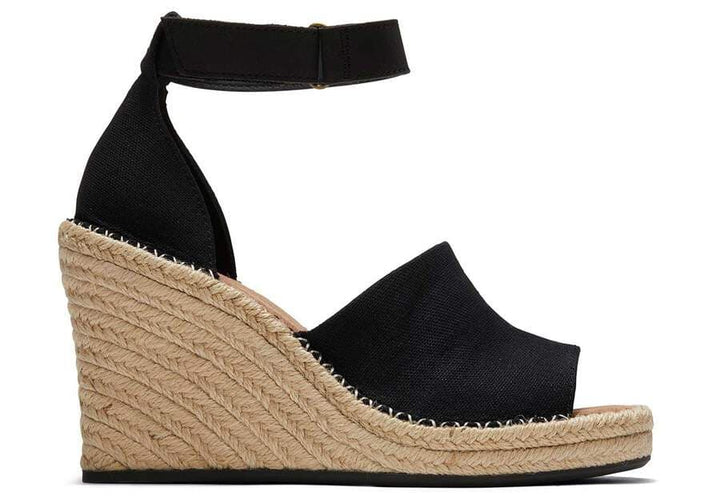 TOMS MARISOL WEDGE-BLACK OXFORD LEATHER