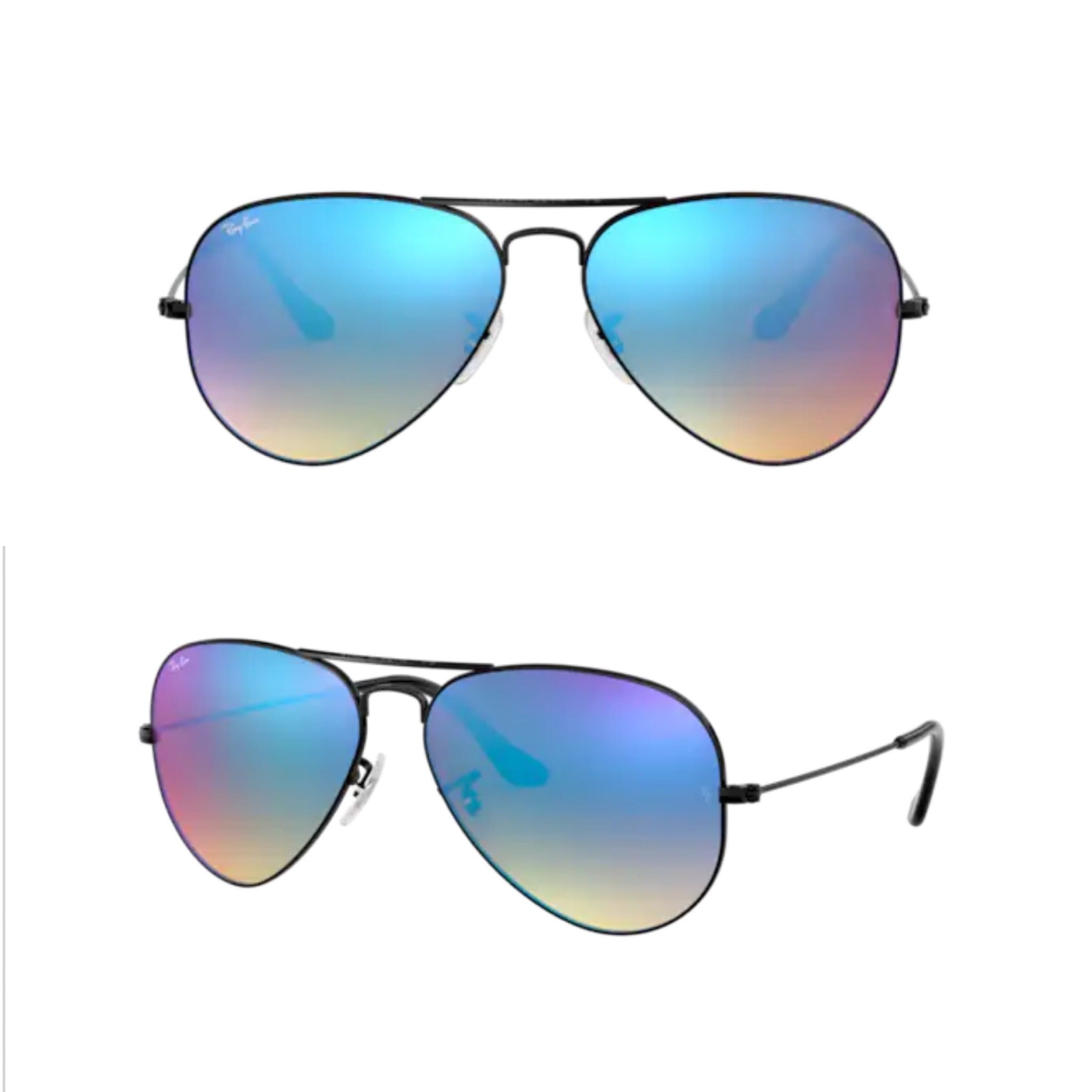 Aviator ray outlet ban blue mirror