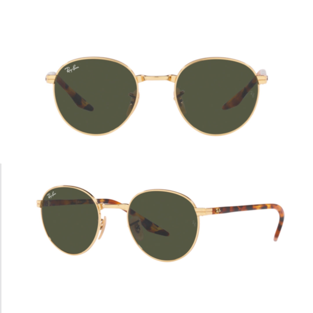 Ray-Ban Round Gold/Green 53