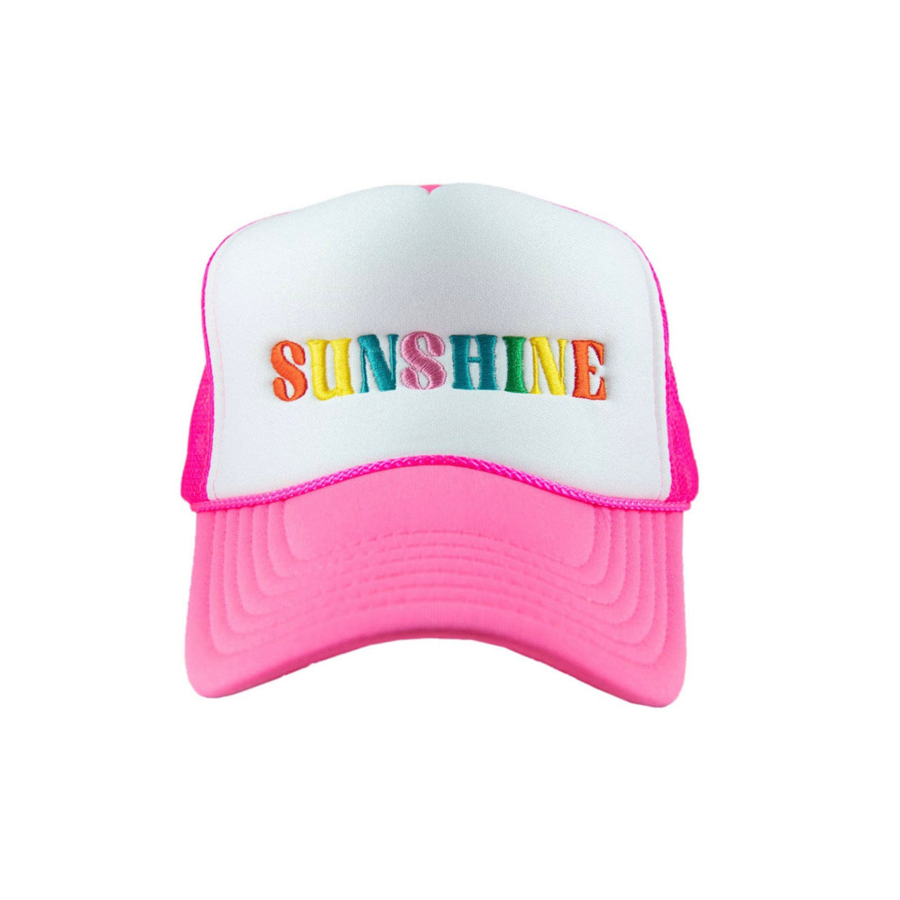 SUNSHINE NEON PINK TRUCKER HAT