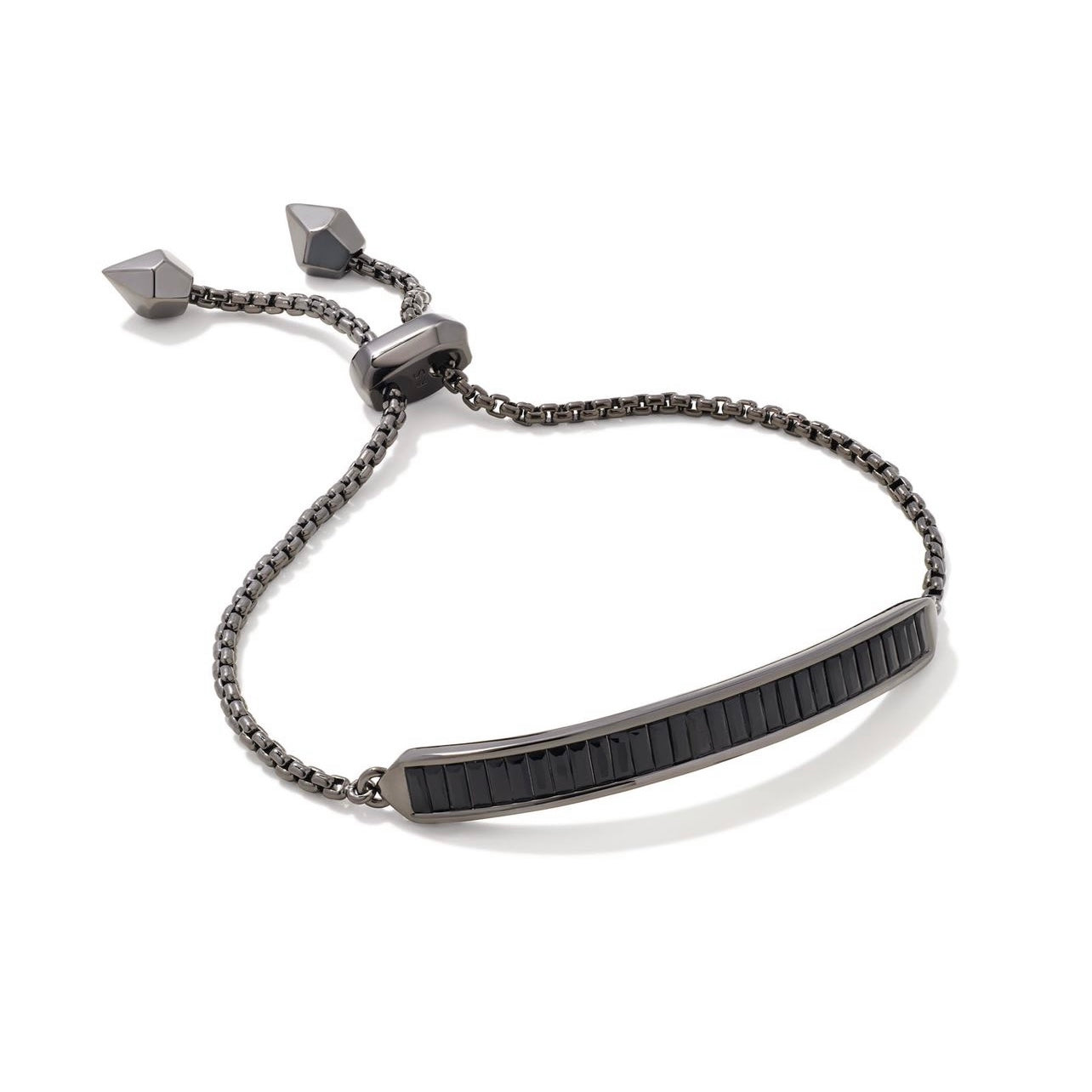 Kendra Scott Jack Gunmetal Adjustable Chain Bracelet in Black Spinel