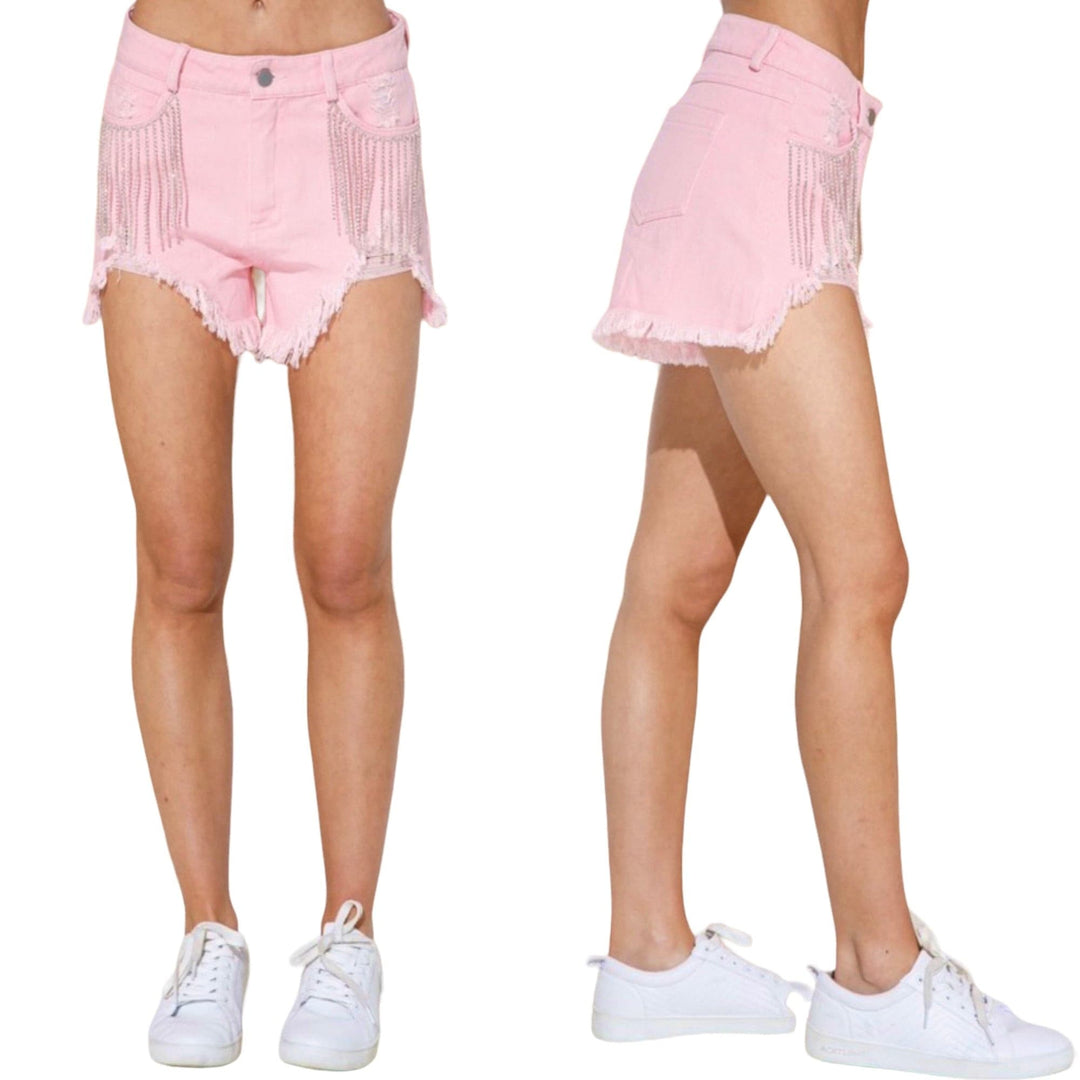 Dance The Night Away Shorts-Pink