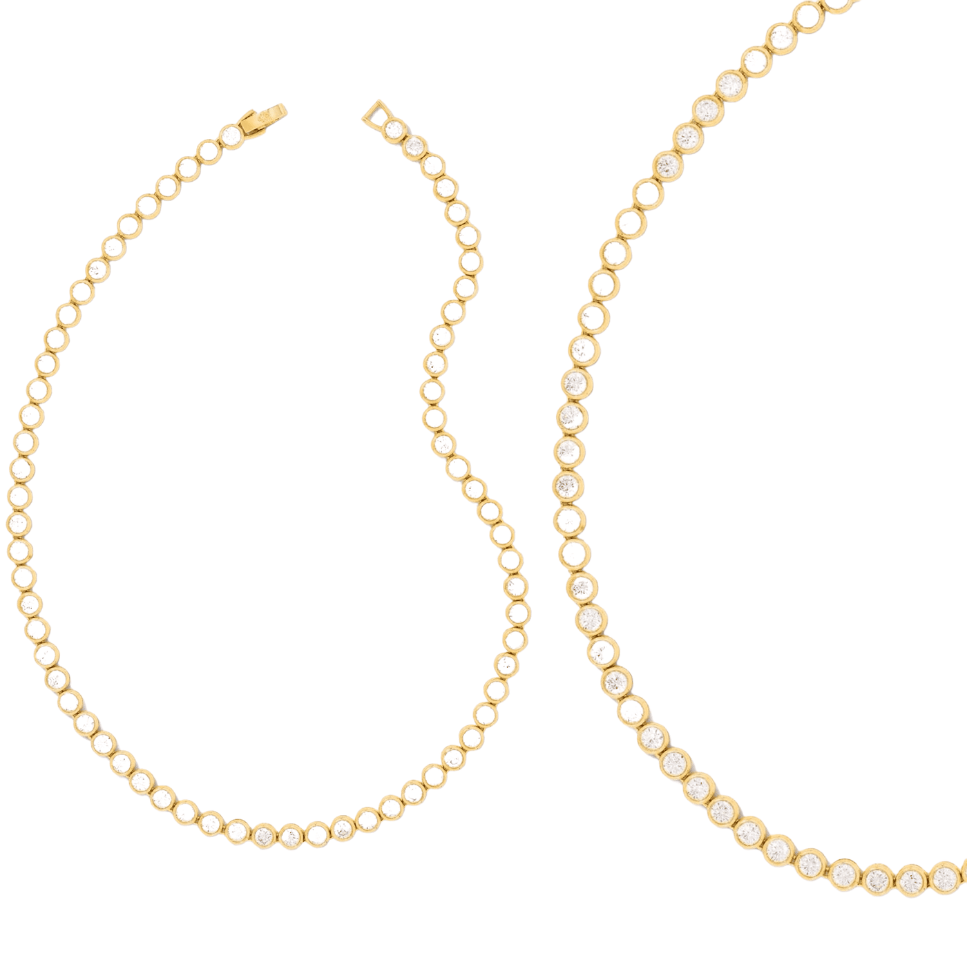 Kendra Scott Carmen Gold Tennis Necklace in White Crystal