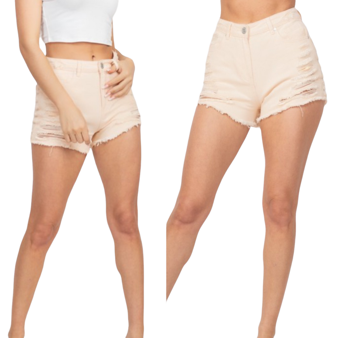 Stand Out Shorts-Peach