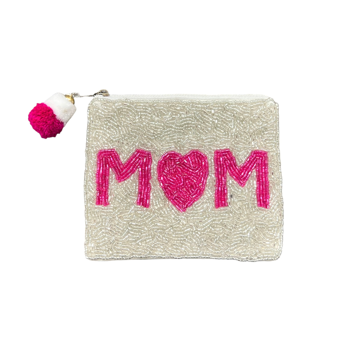 MOM BEADED POUCH
