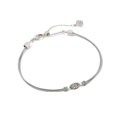 Kendra Scott- Emilie Silver Corded Bracelet in Platinum Drusy