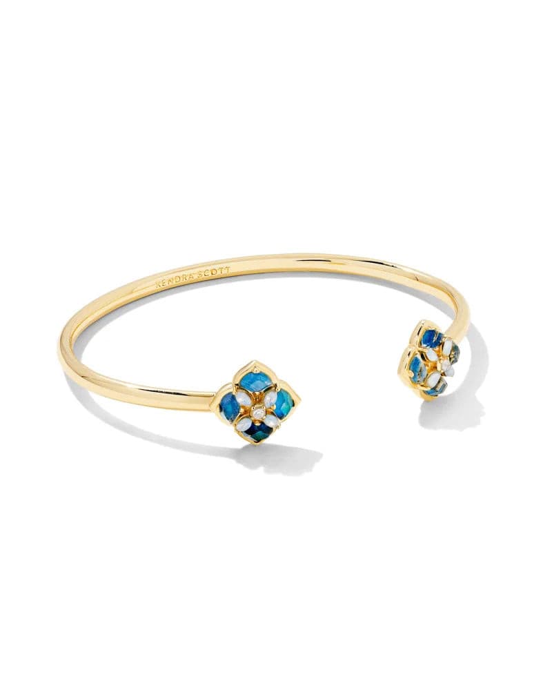 Kendra Scott-Dira Stone Gold Cuff Bracelet in Blue Mix