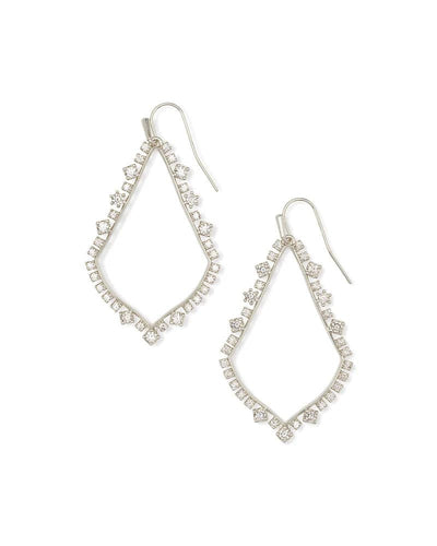 Kendra scott Sophee Crystal Drop Earrings in Silver