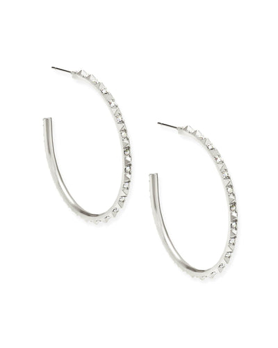 Veronica Hoop Earrings in Silver - Bliss Boutique 